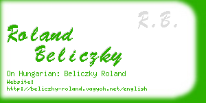 roland beliczky business card